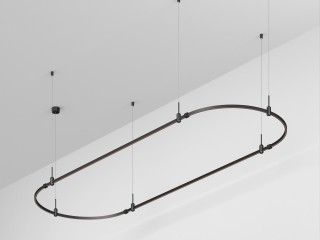 Основание ART-APRIORI-OVAL-HANG-3000x1000 (BK) (Arlight, IP20 Металл, 3 года)
