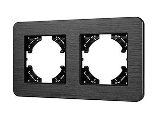 Рамка алюминиевая FRM-AKIRY-AL-2-BK (Arlight, -)