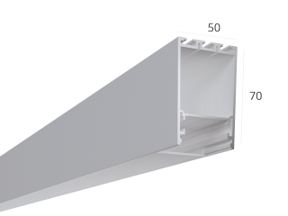 Алюминиевый LED профиль LINE 5070 ral9003 LT70 (с экраном) — 2000мм