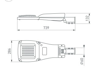 Светильник OXOR-GRES-739х286-120W Day4000 (GR, 150x80 deg, 230V) IP66 (Arlight, -)