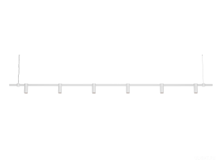 Подвесной светильник HOKASU PL9 (RAL9003/3000mm – D55/140mm/3K/60W/38deg)