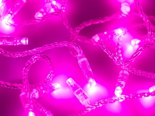 Светодиодная гирлянда ARD-STRING-CLASSIC-10000-CLEAR-100LED-FLASH PINK (230V, 7W) (Ardecoled, IP65)