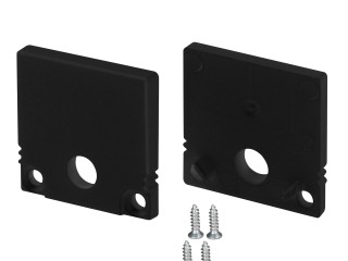 Заглушка SL-SLIM20-H20 BLACK с отверстием  (Arlight, Пластик)