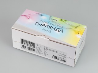 Светодиодная гирлянда ARD-STRING-CLASSIC-6000-BLACK-40LED-LIVE RGB-SPI (12V, 26W) (Ardecoled, IP65)