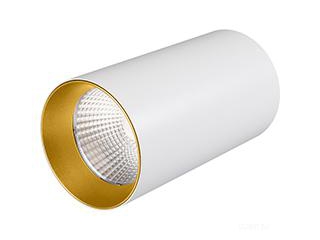 Светильник накладной SP-POLO-R85-1-15W Warm White 40deg (White, Gold Ring) (Arlight, IP20 Металл, 3 года)