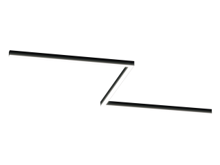 Светильник HOKASU Z 35/40 (RAL9005/3x1250mm-90/LT70 — 4K/78W)
