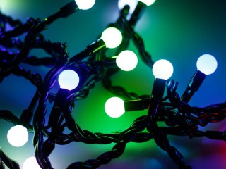 Светодиодная гирлянда ARD-BALL-CLASSIC-D13-20000-BLACK-200LED RGB (230V, 14W) (Ardecoled, IP65)