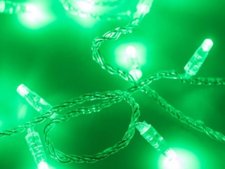 Светодиодная гирлянда ARD-STRING-CLASSIC-10000-CLEAR-100LED-FLASH GREEN (230V, 7W) (Ardecoled, IP65)