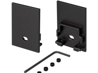 Заглушка SL-COMFORT-3551 BLACK c отверстием (Arlight, Металл)