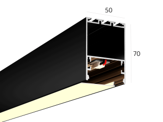 Линейный светильник HOKASU 50/70 noPS (RAL9005/500mm/LT70 — 3K/11W)