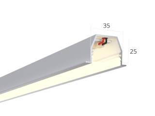 Линейный светильник LINE 3525 IN (RAL9003/3000mm/LT70 — 4K/43W)