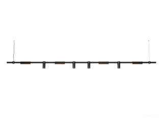 Подвесной светильник HOKASU PL10 (RAL9005/3000mm – 200mm/LT70/120deg – D55/140mm – 4K/64W)
