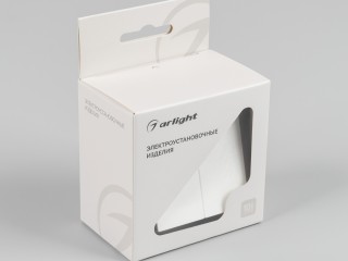 Механизм выключателя двухклавишный самовозвратный SWT-MKR2-PL-WH-V (250V, 10A) (Arlight, -)