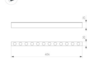 Светильник MAG-DOTS-25-L400-12W Warm3000 (WH, 30 deg, 24V) (Arlight, IP20 Металл, 5 лет)