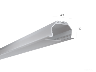 Алюминиевый LED профиль LINE 4932 IN S LT70 (с экраном) — 2000мм