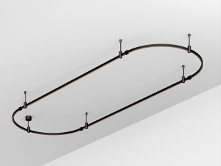 Основание ART-APRIORI-OVAL-ROD-200-3000x1000 (BK) (Arlight, IP20 Металл, 3 года)