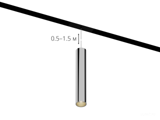 Светильник HOKASU OneLine Tube Hang (SILVER/D55/320mm — 4K/10W/38deg)