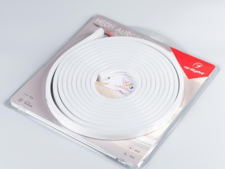 Лента герметичная AURORA-PS-A120-16x8mm 24V White6000 (10 W/m, IP65, 2835, 5m) (Arlight, Силикон)