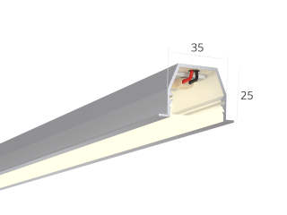Линейный светильник HOKASU 35/25 IN (Anod/500mm/LT70 — 4K/7W)