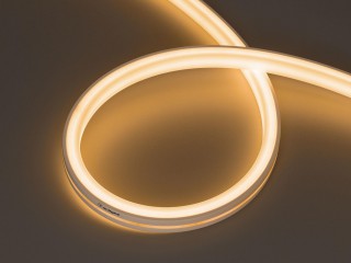 Лента герметичная MOONLIGHT-TOP-U-A156-13x12mm 24V Warm2700 (11 W/m, IP67, 5m, wire x2) (Arlight, Вывод боковой, 3 года)