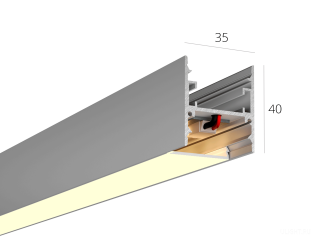 Линейный светильник HOKASU 35/40 U&D noPS (Anod/750mm/LT70 — 3K/17W)