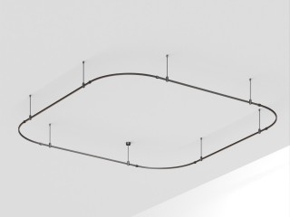 Основание ART-APRIORI-QUADRAT-SOFT-ROD-400-3500x3500 (BK) (Arlight, IP20 Металл, 3 года)
