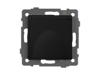 Механизм розетки влагозащищённый SCT-MCP-PL-BK-V (250V, 16A) (Arlight, -)