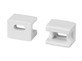 Заглушка PLINTUS-FANTOM-BENT WHITE с отверстием (Arlight, Пластик)