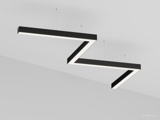 Серия функциональных подвесных Z-образных светильников (3 или 4 луча на выбор).