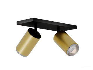 Накладной светильник HOKASU Tube DUO Zoom (85-160/gold – 40w/4090/12-50deg)