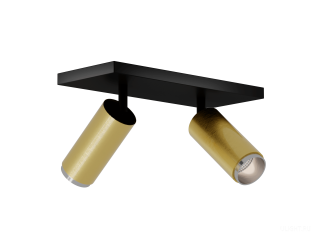 Накладной светильник HOKASU Tube DUO Zoom (55-120/gold – 20w/4090/12-50deg)