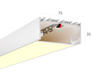 Линейный светильник HOKASU 75/35 noPS (RAL9003/500mm/LT70 — 3K/11W)