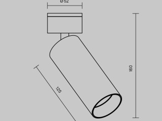 Потолочный светильник Technical C055CL-L12B4K-W-D-B