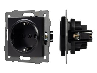 Механизм электрической розетки SCT-MEU1-PL-BK-V (250V, 16A) (Arlight, -)