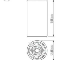 Светильник накладной SP-POLO-R85-1-15W Warm White 40deg (Black, White Ring) (Arlight, IP20 Металл, 3 года)