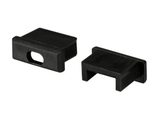 Заглушка для MIC черная с отверстием (Arlight, Пластик)