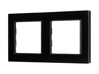 Рамка стеклянная FRM-GLARE-GS-2-BK (Arlight, -)