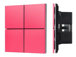 INTELLIGENT ARLIGHT Кнопочная панель KNX-304-23-IN Rose Red (BUS, Frameless) (IARL, IP20 Металл, 2 года)