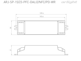 Блок питания ARJ-SP-15-PFC-WR (15W, 3-46V, 0.1-0.7A) (Arlight, IP20 Пластик, 5 лет)