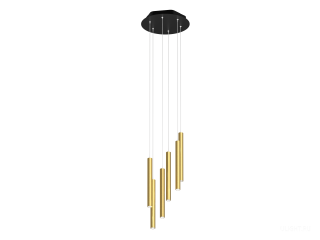Подвесной светильник HOKASU Tube Cascade (40-320/gold – 42w/4090/15deg)