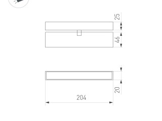 Светильник MAG-FLAT-FOLD-25-S200-6W Warm3000 (WH, 100 deg, 24V) (Arlight, IP20 Металл, 5 лет)