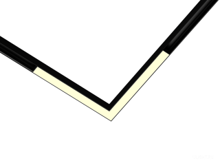 Светильник HOKASU OneLine LF Angle (ral9005/330mm/330mm/LT70 — 3K/20W/120deg)