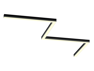 Светильник ЗигЗаг S50 (RAL9005/4x840mm-90/LT70 — 3K/72W)