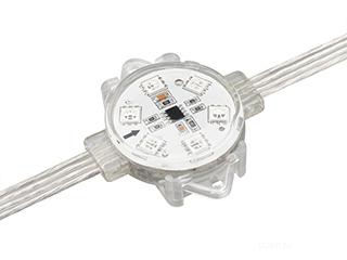 Модуль управляемый VISOR-SPI-5060-6-24V RGB 120deg (D40x12mm, 1.5W, IP68) (Arlight, Пластик, 3 года)