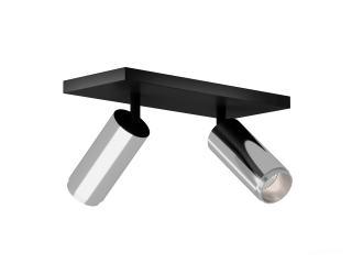 Накладной светильник HOKASU Tube DUO Zoom (55-120/silver – 20w/4090/12-50deg)