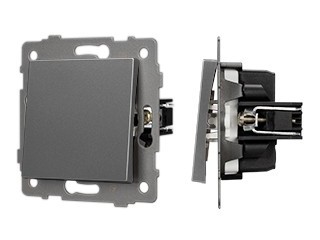 Механизм выключателя одноклавишный непроходной SWT-MK01-PL-GR-V (250V, 10A) (Arlight, -)