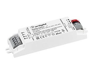 Блок питания ARJ-SP-23-PFC-DALI2-NFC-PD-WR (23W, 3-46V, 0.15-0.5A) (Arlight, IP20 Пластик, 5 лет)