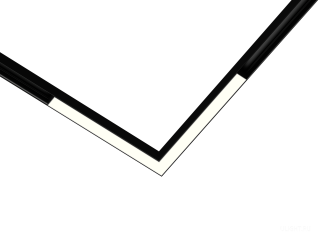Светильник HOKASU OneLine LF Angle (ral9005/330mm/330mm/LT70 — 4K/20W/120deg)