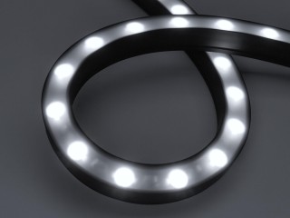 Грейзер DMX THOR-3D-F24-25x27mm 24V RGBW-White6000 (24 W/m, IP65, 1m, wire x2) (Arlight, Силикон)