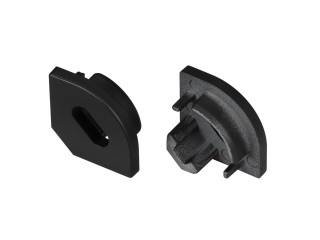 Заглушка SL-KANT-H10 BLACK с отверстием (Arlight, Пластик)